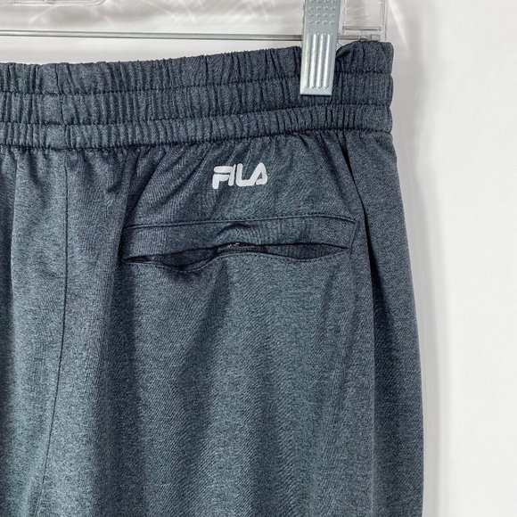 Fila M Medium Pants Track Athletic Stretch Poly Gray Drawstring Elastic Sport - Picture 7 of 11